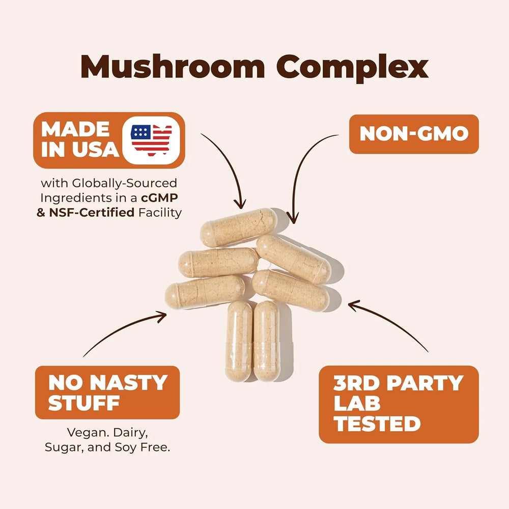 VIMERSON HEALTH - Vimerson Health Mushroom 10xComplex 60 Capsulas - The Red Vitamin MX - Suplementos Alimenticios - {{ shop.shopifyCountryName }}