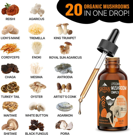 SZCZEKIN - SZCZEKIN Liposomal Mushroom Complex Drops 2 Fl.Oz. - The Red Vitamin MX - Suplementos Alimenticios - {{ shop.shopifyCountryName }}