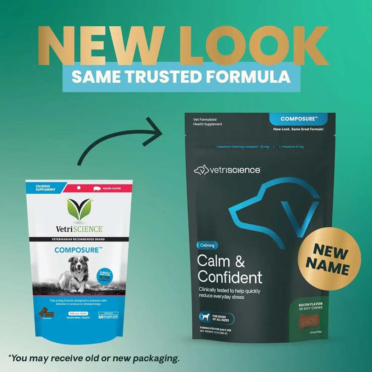 VETRISCIENCE - VetriScience Long Lasting Calm & Confident Calming Chews Bacon 60 Masticables - The Red Vitamin MX - Relajantes Para Perros - {{ shop.shopifyCountryName }}