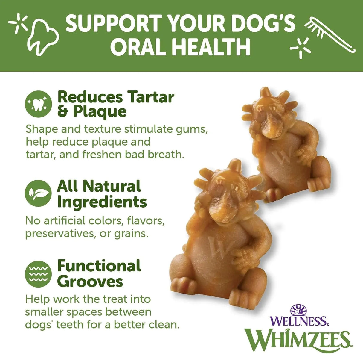 WELLNESS WHIMZEES - Wellness WHIMZEES Hedgehog Dog Dental Treats Large Size 6 Piezas - The Red Vitamin MX - Cuidado Dental Para Perros - {{ shop.shopifyCountryName }}