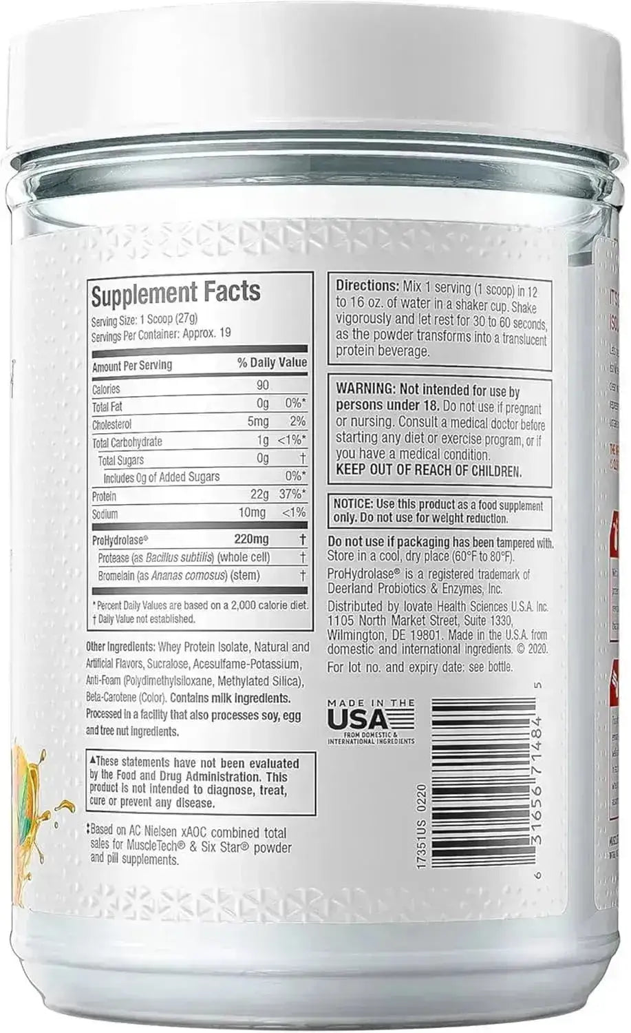 MUSCLETECH - MuscleTech Clear Whey Protein Isolate Orange Dreamsicle 505Gr. - The Red Vitamin MX - Suplementos Alimenticios - {{ shop.shopifyCountryName }}