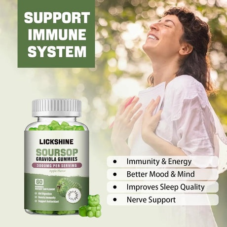 LICKSHINE - Lickshine Soursop Graviola Gummies 3000Mg. 60 Gomitas - The Red Vitamin MX - Suplementos Alimenticios - {{ shop.shopifyCountryName }}