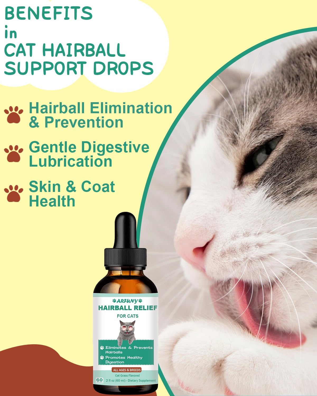 SANTKOL Hairball Treatment for Cats 60Ml.