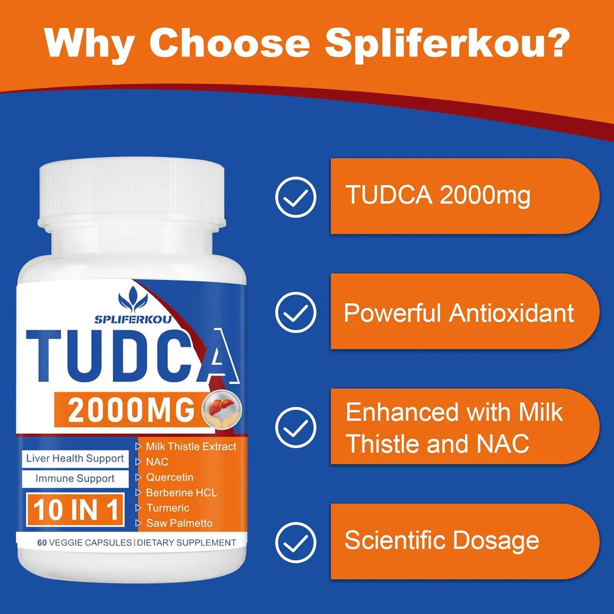 SPLIFERKOU - Spliferkou Tudca Liver Support 2000Mg. 60 Capsulas - The Red Vitamin MX - Suplementos Alimenticios - {{ shop.shopifyCountryName }}
