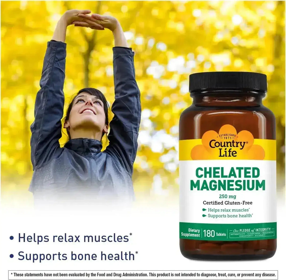 COUNTRY LIFE - Country Life Chelated Magnesium 250Mg. 180 Tabletas - The Red Vitamin MX - Suplementos Alimenticios - {{ shop.shopifyCountryName }}