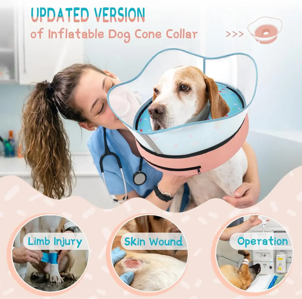 SUPET - Supet Raised Inflatable Dog Cone Collar MEDIUM - The Red Vitamin MX - Collares y Conos De Recuperación Para Perros - {{ shop.shopifyCountryName }}
