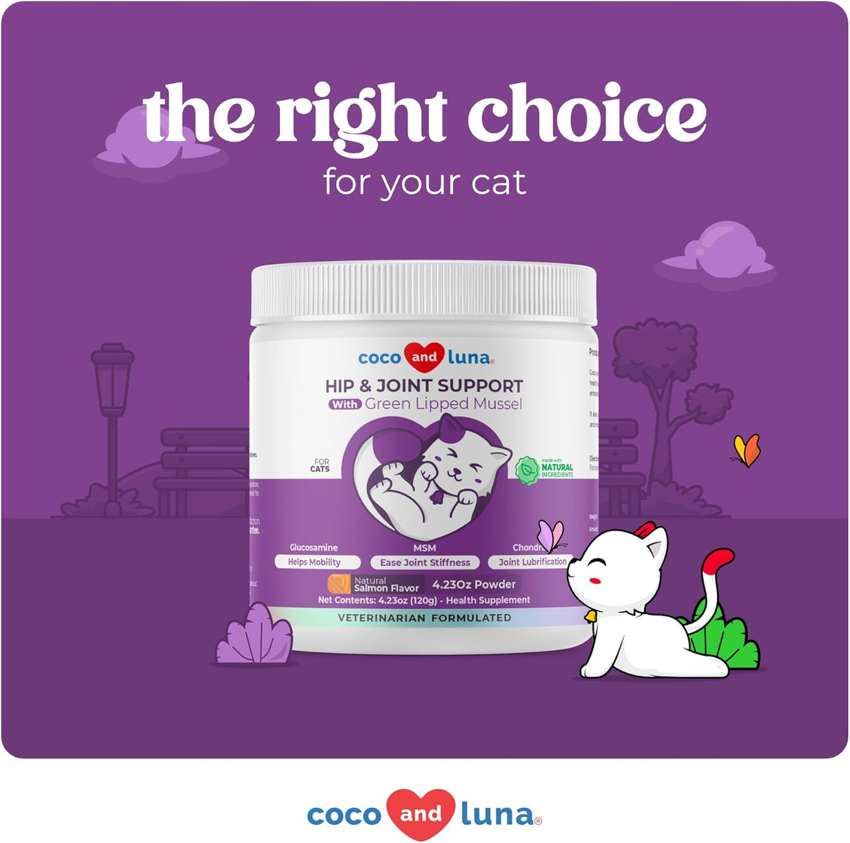 Coco and Luna Hip and Joint Supplement for Cats Powder 120Gr.