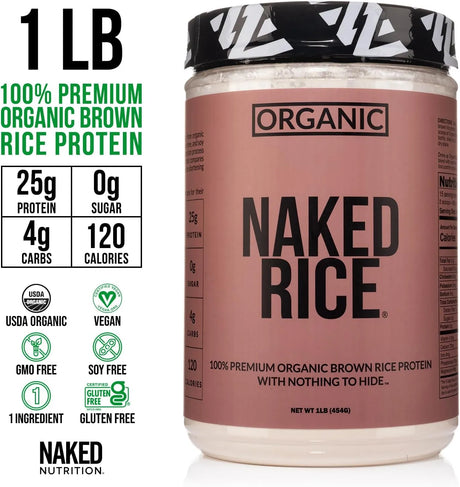 NAKED NUTRITION - Naked Rice Organic Brown Rice Protein Powder 15 Servicios 454Gr. - The Red Vitamin MX - Suplementos Alimenticios - {{ shop.shopifyCountryName }}