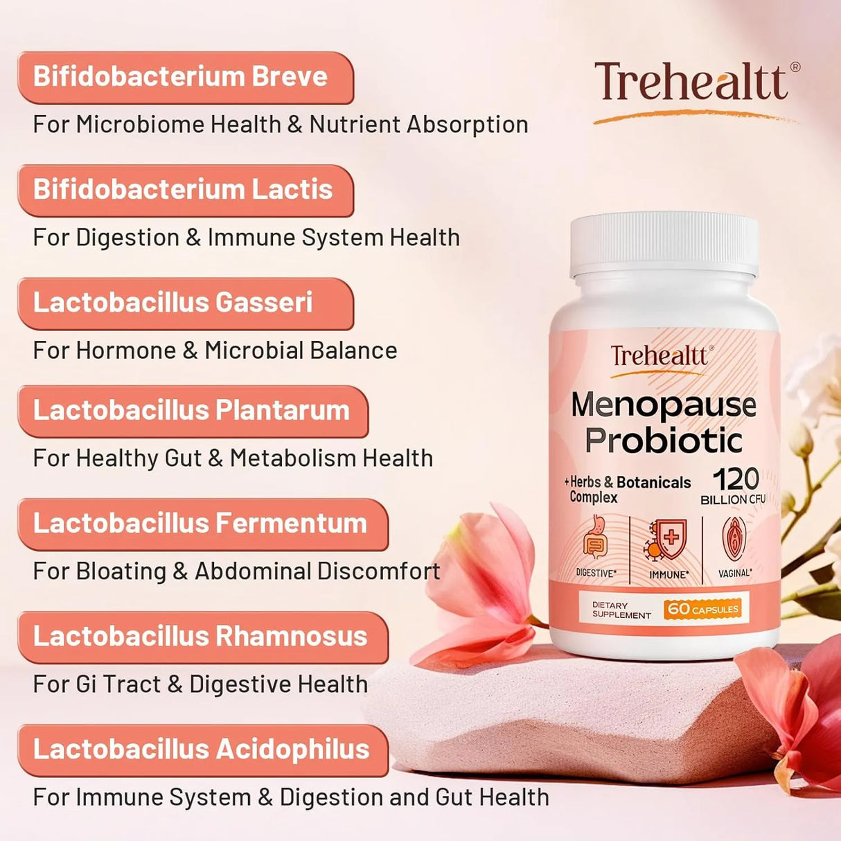 TREHEALTT - Trehealtt Menopause Probiotic 60 Capsulas - The Red Vitamin MX - Suplementos Alimenticios - {{ shop.shopifyCountryName }}