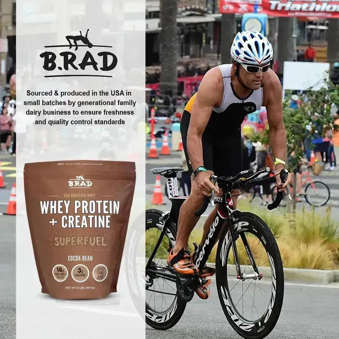 B.RAD - B.rad Grass Fed Whey Protein Isolate Powder with Creatine Cocoa Bean 907Gr. - The Red Vitamin MX - Suplementos Alimenticios - {{ shop.shopifyCountryName }}