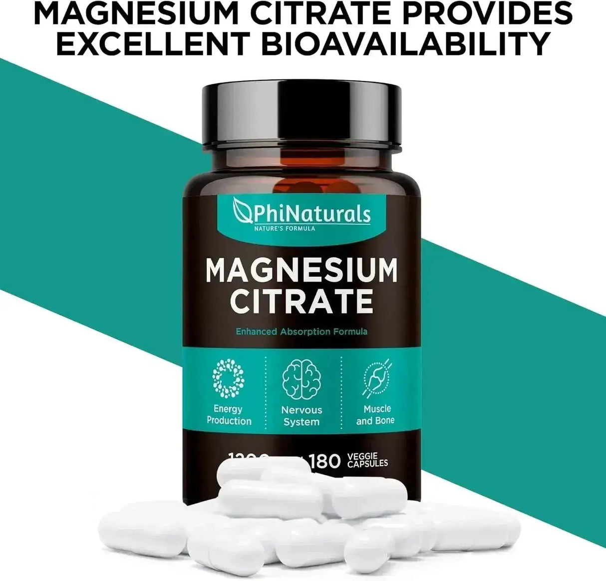 PHINATURALS - PhiNaturals Magnesium Citrate 400Mg. 180 Capsulas - The Red Vitamin MX - Suplementos Alimenticios - {{ shop.shopifyCountryName }}