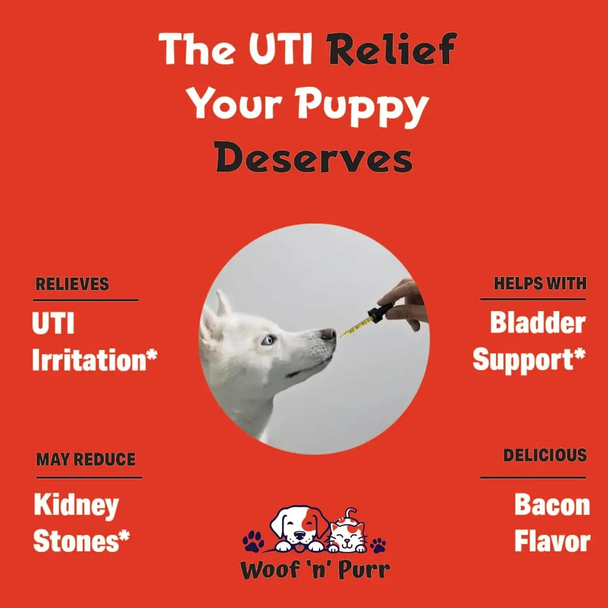 WOOF N PURR - Woof 'n' Purr Natural Dog UTI Treatment Bacon 1 Fl.Oz. - The Red Vitamin MX - Salud De Tracto Urinario Para Perros - {{ shop.shopifyCountryName }}