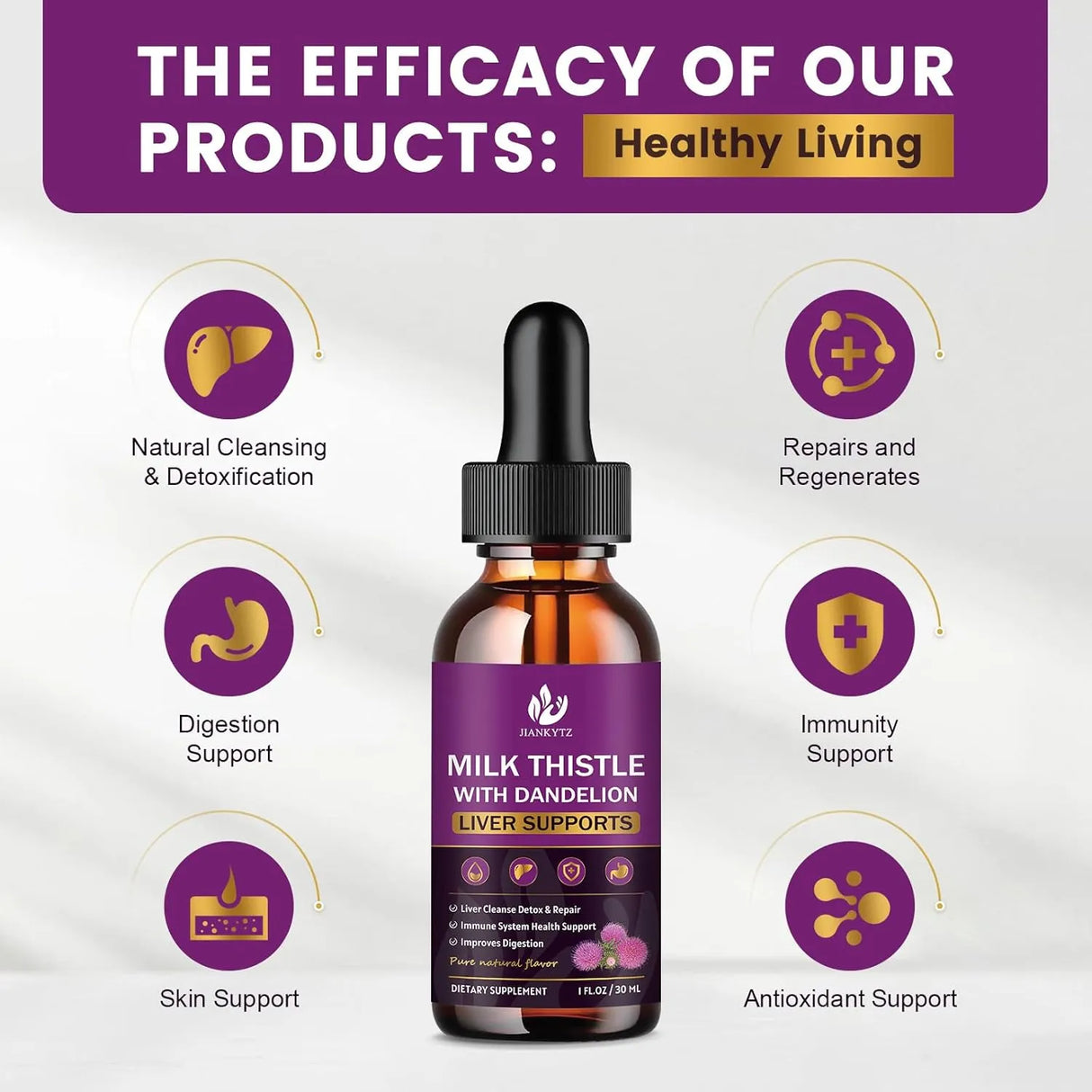 JIANKYTZ - JIANKYTZ Milk Thistle Liver Cleanse Detox & Repair 1 Fl.Oz. 2 Pack - The Red Vitamin MX - Suplementos Alimenticios - {{ shop.shopifyCountryName }}