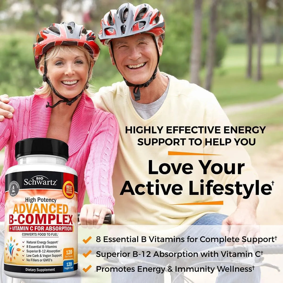 BIO SCHWARTZ - BioSchwartz Vitamin B Complex with Vitamin C 120 Capsulas - The Red Vitamin MX - Suplementos Alimenticios - {{ shop.shopifyCountryName }}