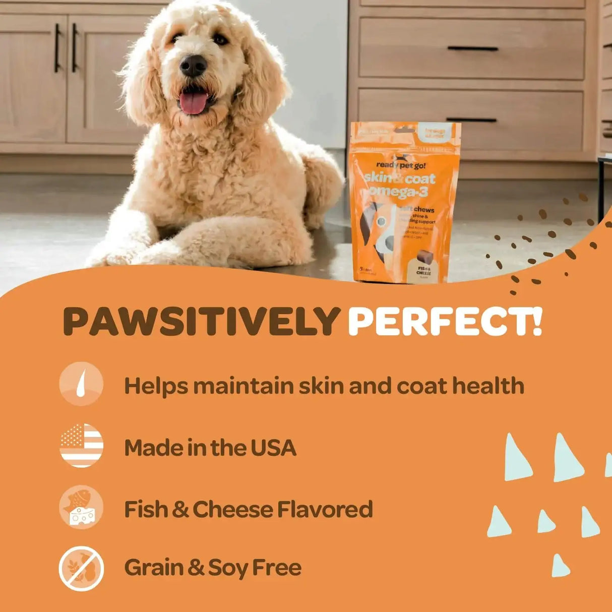 READY PET GO - Ready Pet Go! Skin and Coat Supplement for Dogs 90 Masticables - The Red Vitamin MX - Aceite De Pescado Para Perros - {{ shop.shopifyCountryName }}