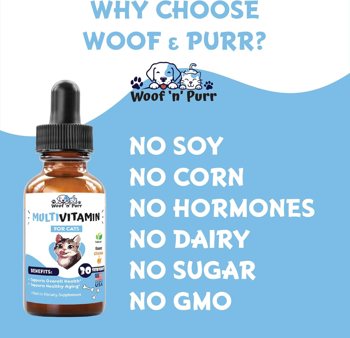 Woof 'n' Purr Cat Multivitamin 1 Fl.Oz.