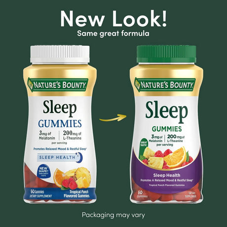 NATURE'S BOUNTY - Nature's Bounty Sleep Gummies 3Mg. Melatonin and 200Mg. L-theanine 60 Gomitas - The Red Vitamin MX - Suplementos Alimenticios - {{ shop.shopifyCountryName }}