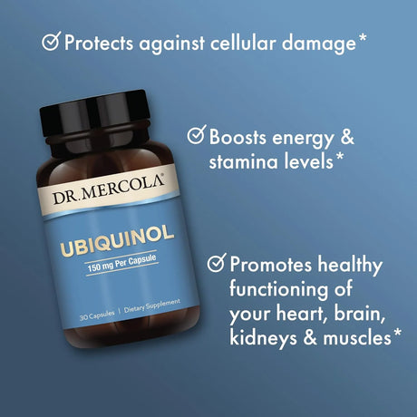 DR MERCOLA - Dr. Mercola Ubiquinol 150Mg. 30 Capsulas - The Red Vitamin MX - Suplementos Alimenticios - {{ shop.shopifyCountryName }}