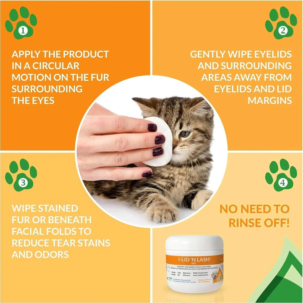 I-LID ’N LASH - I-LID ’N LASH Vet Dog Eye Wipes 60 Toallitas - The Red Vitamin MX - Cuidado De Los Ojos De Los Perros - {{ shop.shopifyCountryName }}