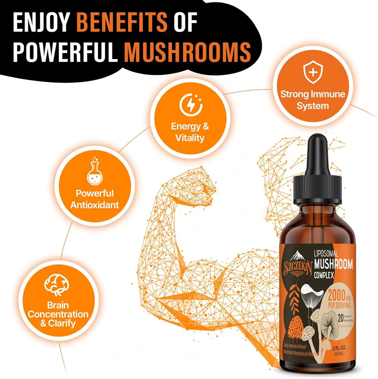 SZCZEKIN - SZCZEKIN Liposomal Mushroom Complex Drops 2 Fl.Oz. - The Red Vitamin MX - Suplementos Alimenticios - {{ shop.shopifyCountryName }}