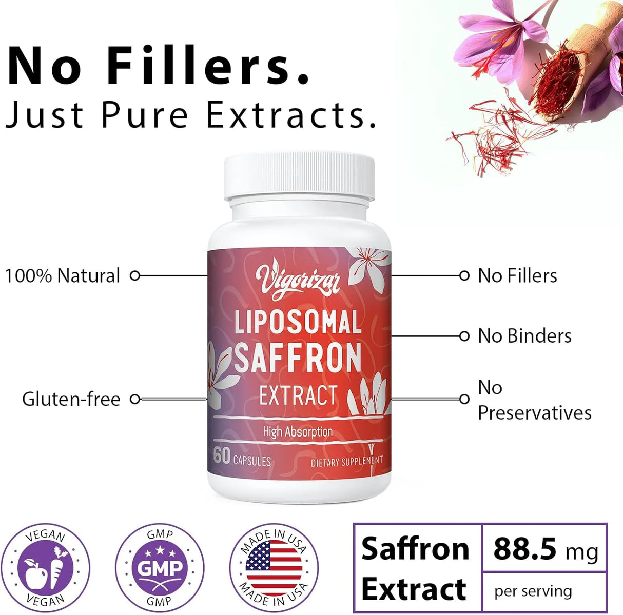 VIGORIZAR - Vigorizar Liposomal Saffron 60 Capsulas - The Red Vitamin MX - Suplementos Alimenticios - {{ shop.shopifyCountryName }}