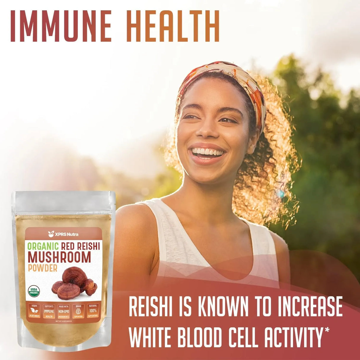 XPRS NUTRA - XPRS Nutra Organic Red Reishi Mushroom Powder 226Gr. - The Red Vitamin MX - Suplementos Alimenticios - {{ shop.shopifyCountryName }}