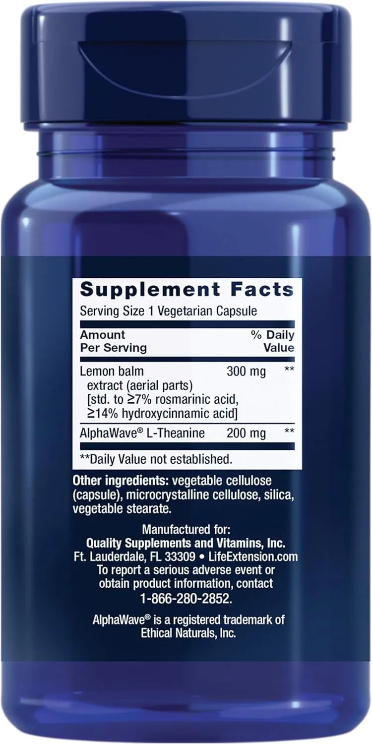 LIFE EXTENSION - Life Extension Enhanced Stress Relief Lemon Balm Extract 30 Capsulas - The Red Vitamin MX - Suplementos Alimenticios - {{ shop.shopifyCountryName }}