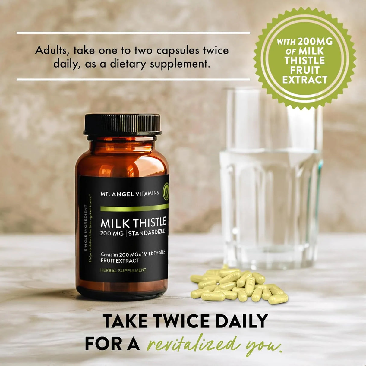 MT. ANGEL VITAMINS - Mt. Angel Vitamins' Milk Thistle 60 Capsulas - The Red Vitamin MX - Suplementos Alimenticios - {{ shop.shopifyCountryName }}