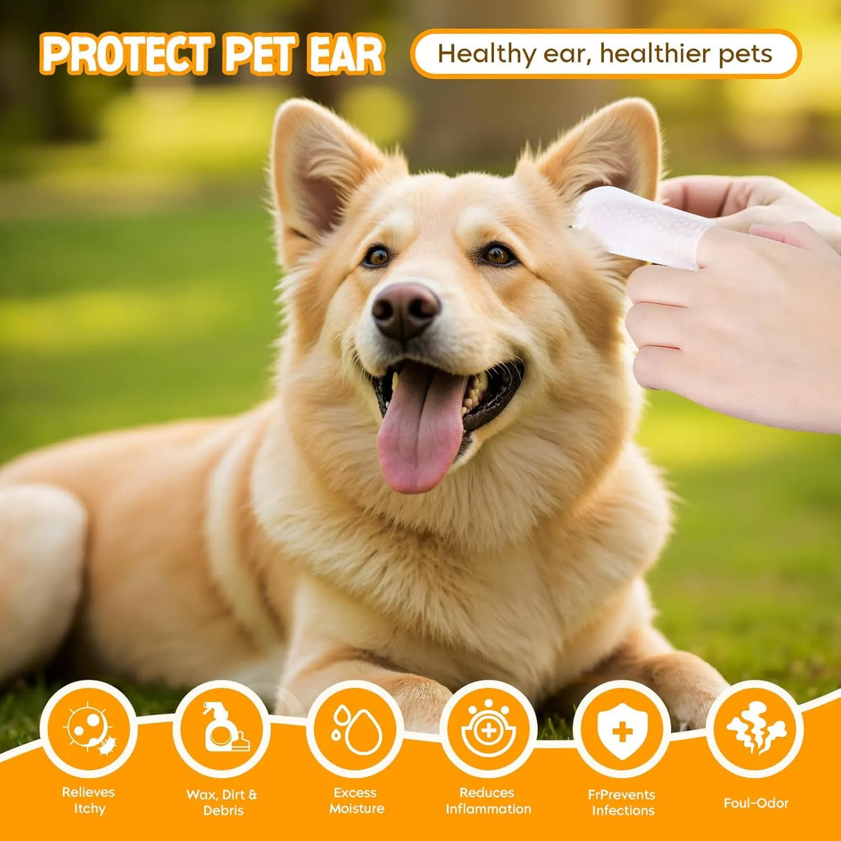 NEENCE - NEENCE Ear Finger Wipes for Dogs & Cats Unscented 100 Toallitas - The Red Vitamin MX - Cuidado Del Oído De Perros - {{ shop.shopifyCountryName }}