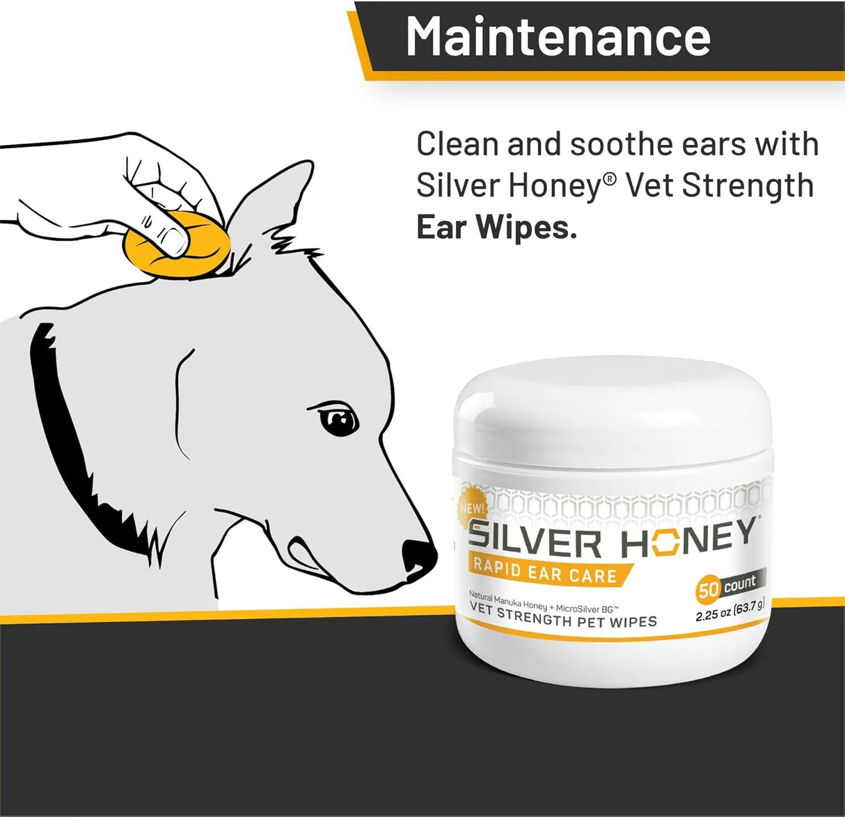 ABSORBINE - Absorbine Silver Honey Rapid Ear Care Vet Strength Pet Wipes 50 Toallitas - The Red Vitamin MX - Cuidado Del Oído De Perros - {{ shop.shopifyCountryName }}