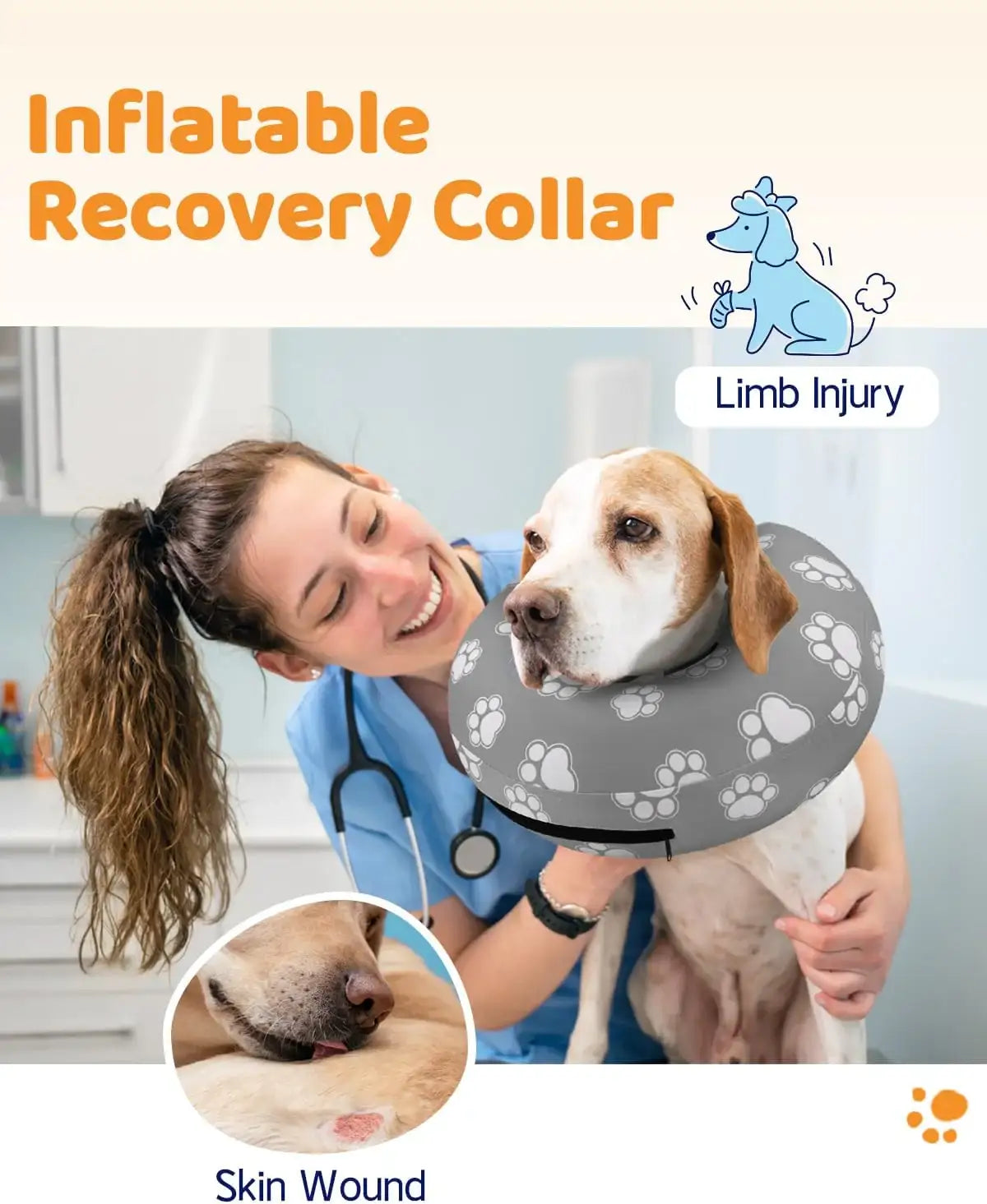 SUPET - Supet Inflatable Dog Cone Collar Alternative After Surgery SMALL Neck 7"-10" - The Red Vitamin MX - Collares y Conos De Recuperación Para Perros - {{ shop.shopifyCountryName }}