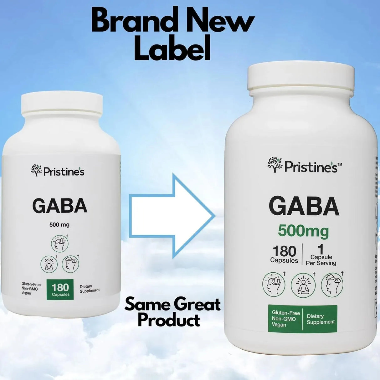 PRISTINE'S - Pristine's GABA 500Mg. 180 Capsulas - The Red Vitamin MX - Suplementos Alimenticios - {{ shop.shopifyCountryName }}