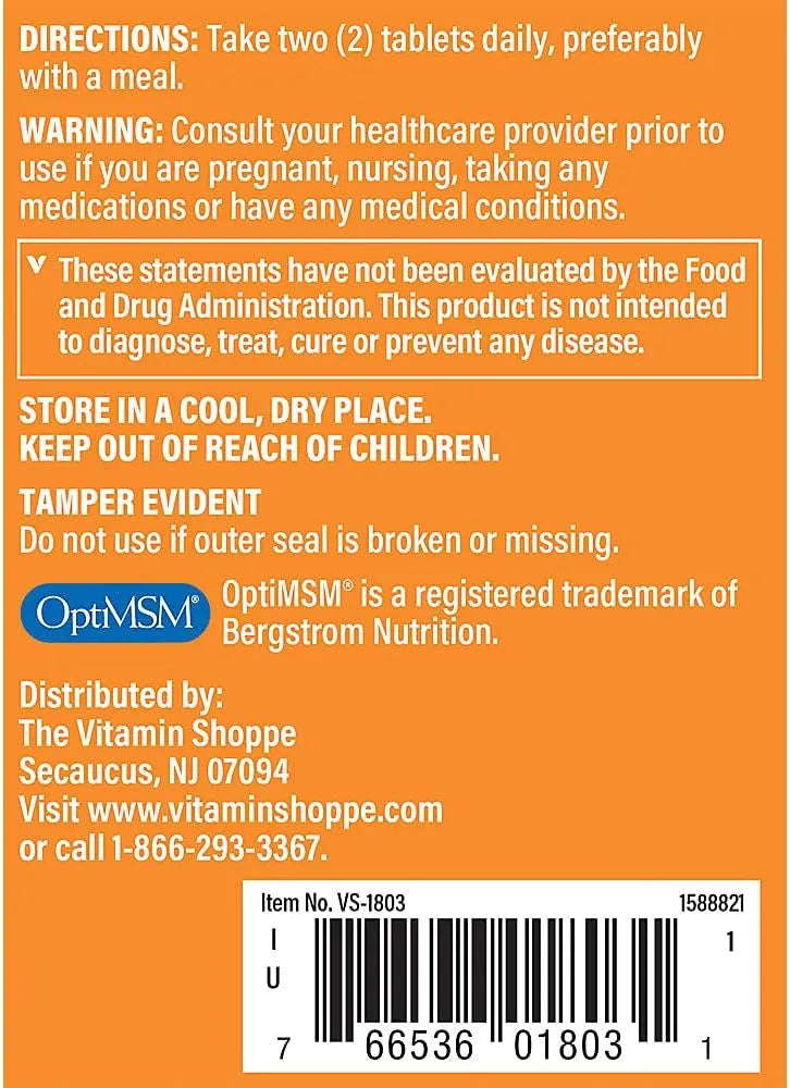 THE VITAMIN SHOPPE - The Vitamin Shoppe Triple Strength Glucosamine Chondroitin with MSM 120 Tabletas - The Red Vitamin MX - Suplementos Alimenticios - {{ shop.shopifyCountryName }}