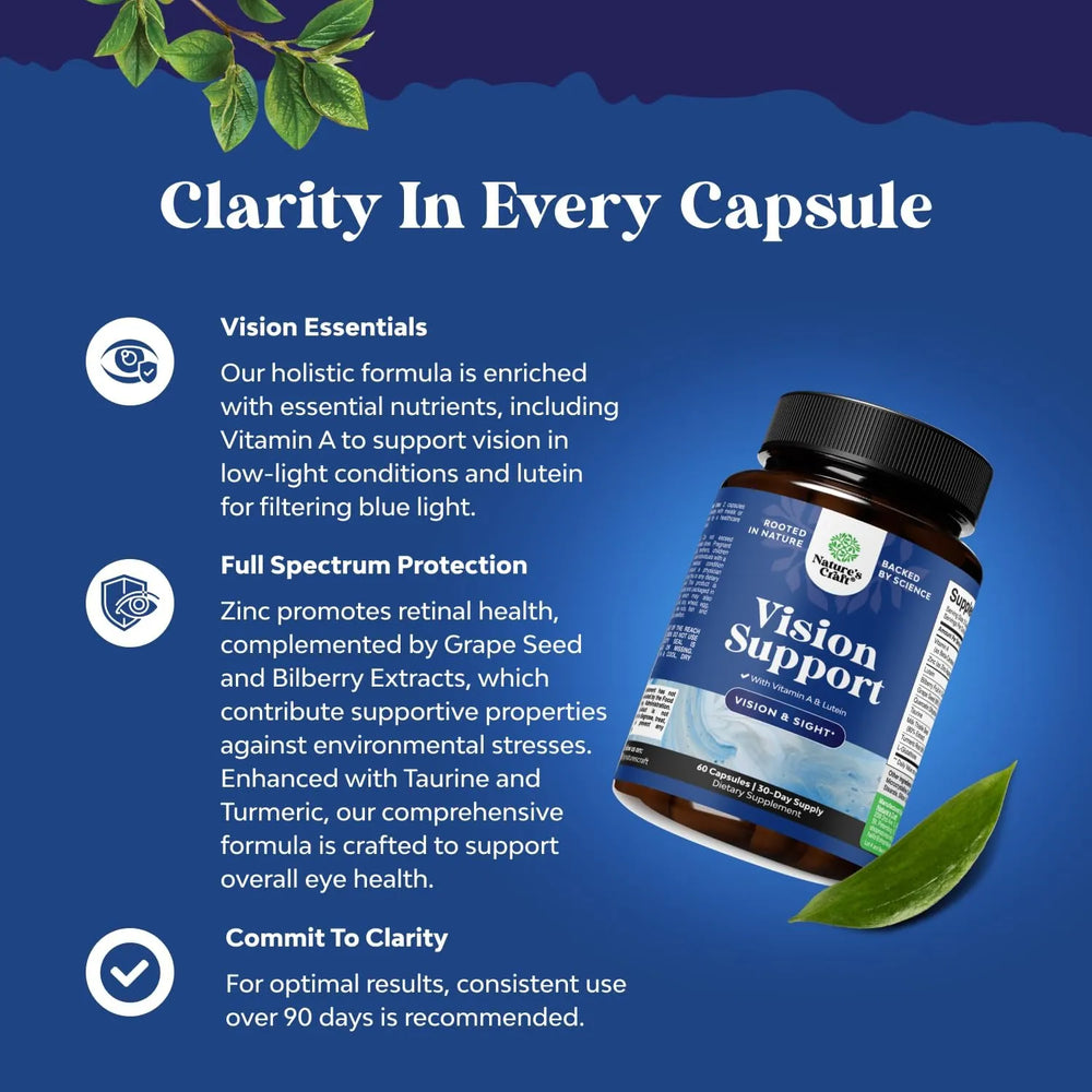 NATURES CRAFT - Natures Craft Vision Support Complete Eye Health 60 Capsulas - The Red Vitamin MX - Suplementos Alimenticios - {{ shop.shopifyCountryName }}