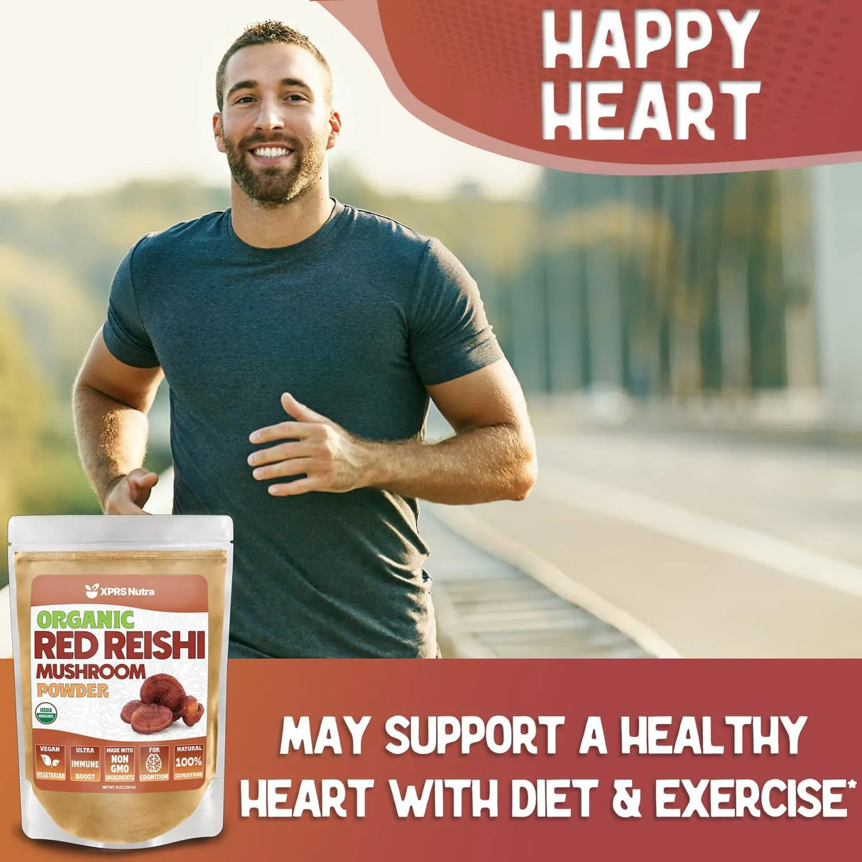 XPRS NUTRA - XPRS Nutra Organic Red Reishi Mushroom Powder 453Gr. - The Red Vitamin MX - Suplementos Alimenticios - {{ shop.shopifyCountryName }}