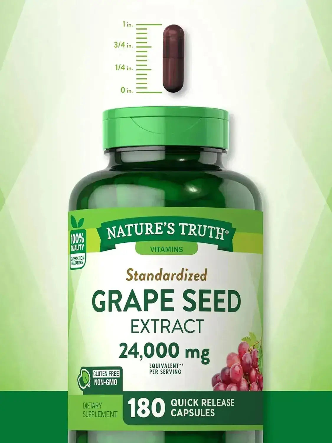 NATURE'S TRUTH - Nature's Truth Grape Seed Extract 24,000Mg. 180 Capsulas - The Red Vitamin MX - Suplementos Alimenticios - {{ shop.shopifyCountryName }}