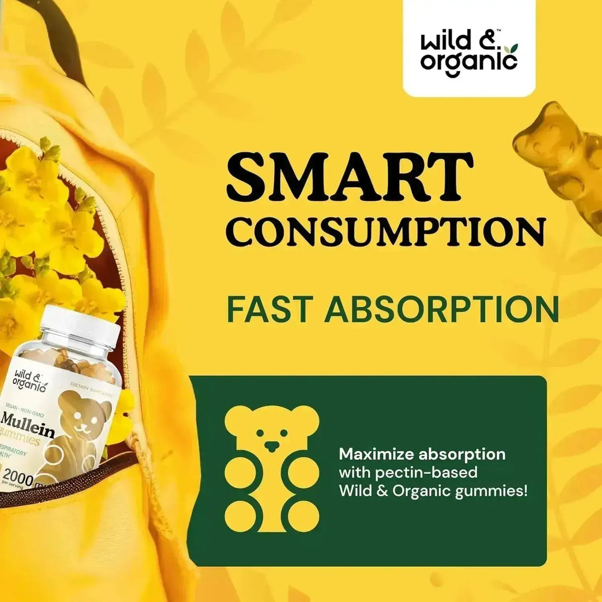 WILD & ORGANIC - Wild & Organic Mullein Gummies 2000Mg. 60 Gomitas - The Red Vitamin MX - Suplementos Alimenticios - {{ shop.shopifyCountryName }}