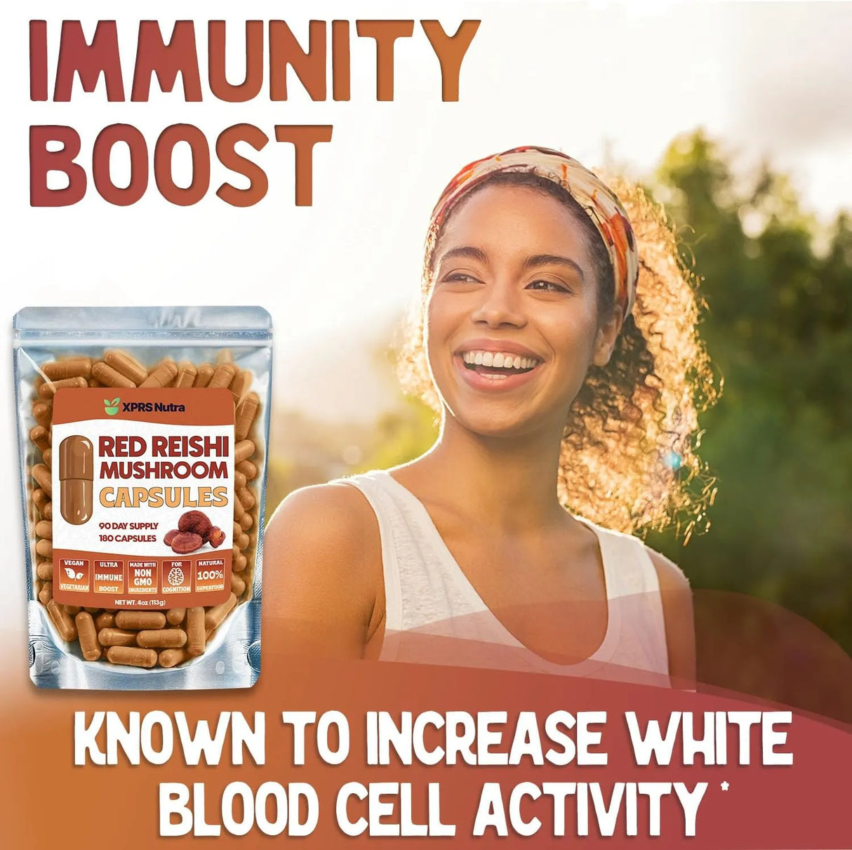 XPRS NUTRA - XPRS Nutra Reishi Mushroom 180 Capsulas - The Red Vitamin MX - Suplementos Alimenticios - {{ shop.shopifyCountryName }}