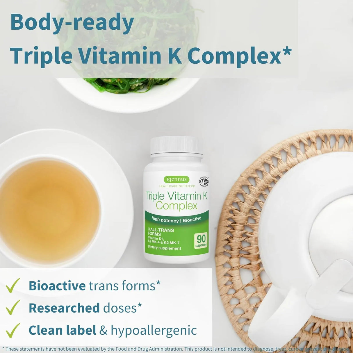 IGENNUS - Igennus Advanced Triple Vitamin K Complex 90 Capsulas - The Red Vitamin MX - Suplementos Alimenticios - {{ shop.shopifyCountryName }}