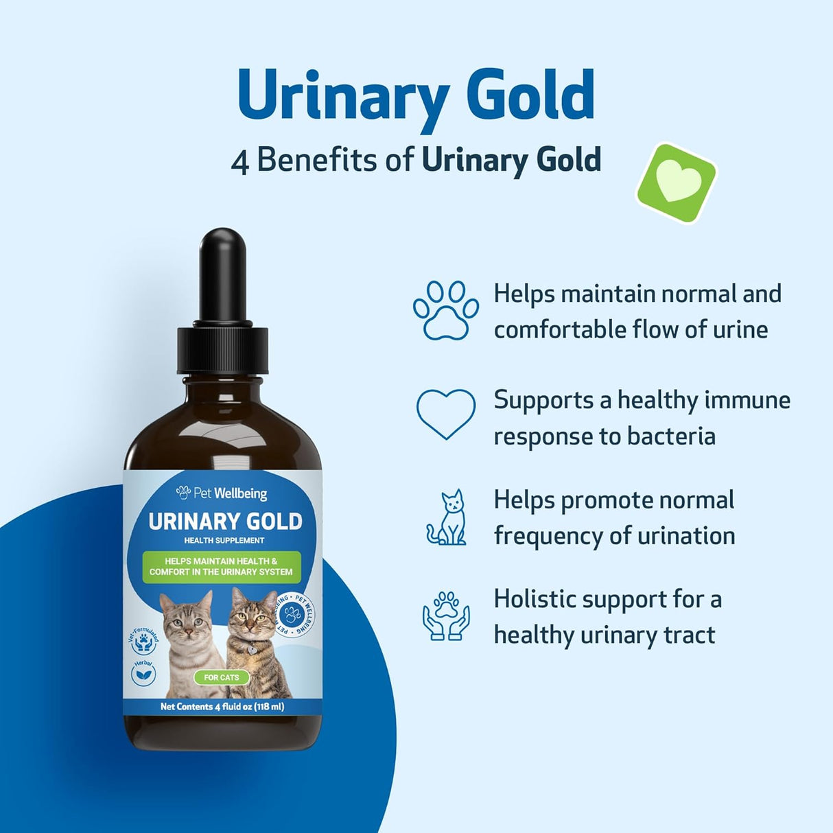 Pet Wellbeing Urinary Gold for Cats 4 Fl.Oz.
