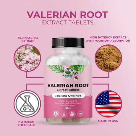 AMAZING BOTANICALS - Amazing Botanicals Valerian Root 200Mg. 30 Tabletas - The Red Vitamin MX - Suplementos Alimenticios - {{ shop.shopifyCountryName }}
