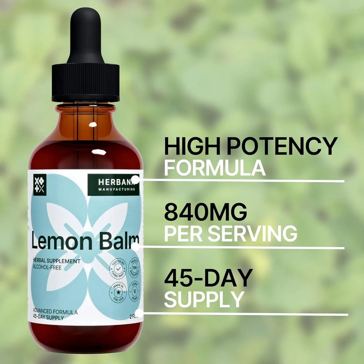 HERBANA - Herbana Lemon Balm Liquid Extract 2 Fl.Oz. - The Red Vitamin MX - Suplementos Alimenticios - {{ shop.shopifyCountryName }}