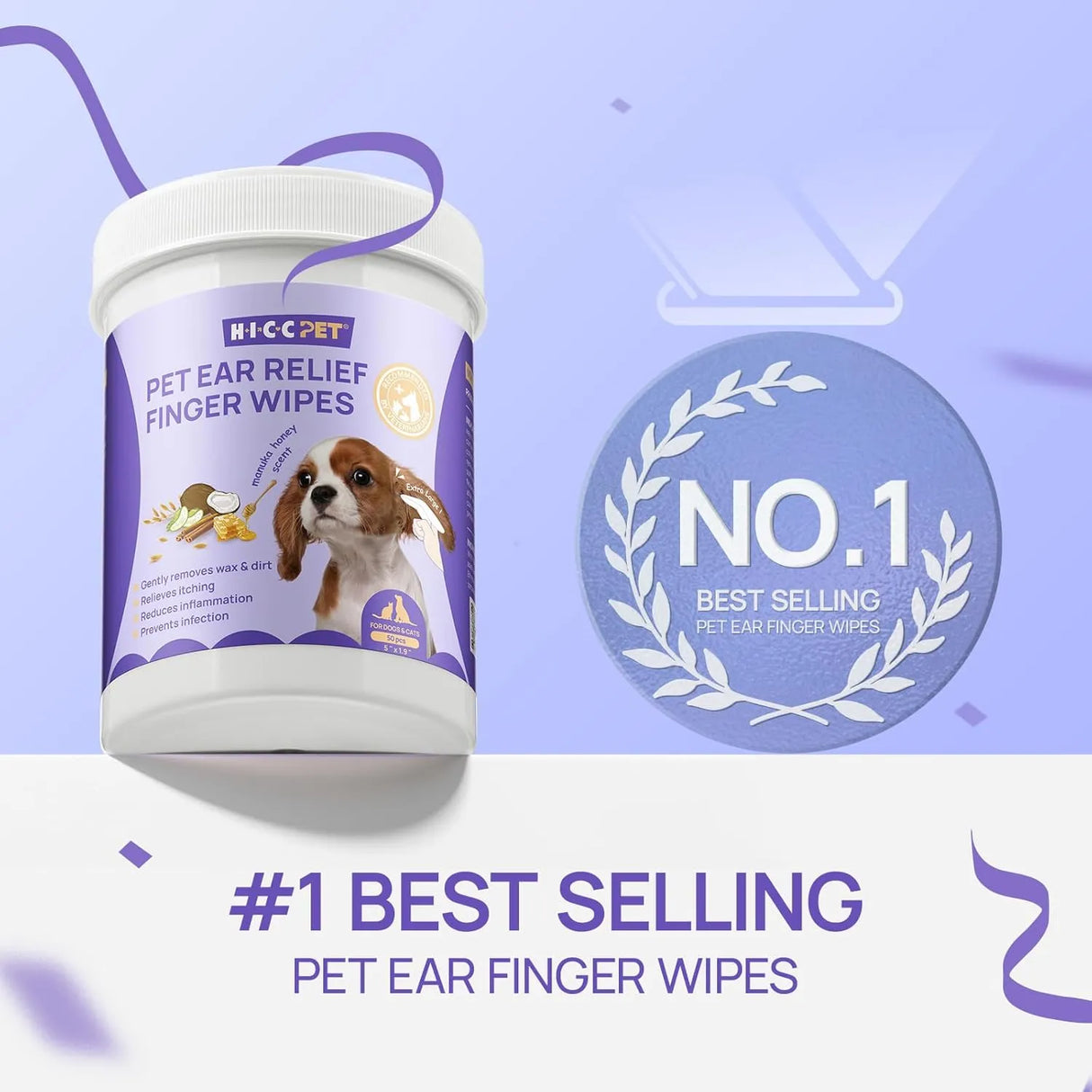 HICC PET - HICC PET Dog Ear Wipes Finger Honey Scent 50 Toallitas - The Red Vitamin MX - Cuidado Del Oído De Perros - {{ shop.shopifyCountryName }}