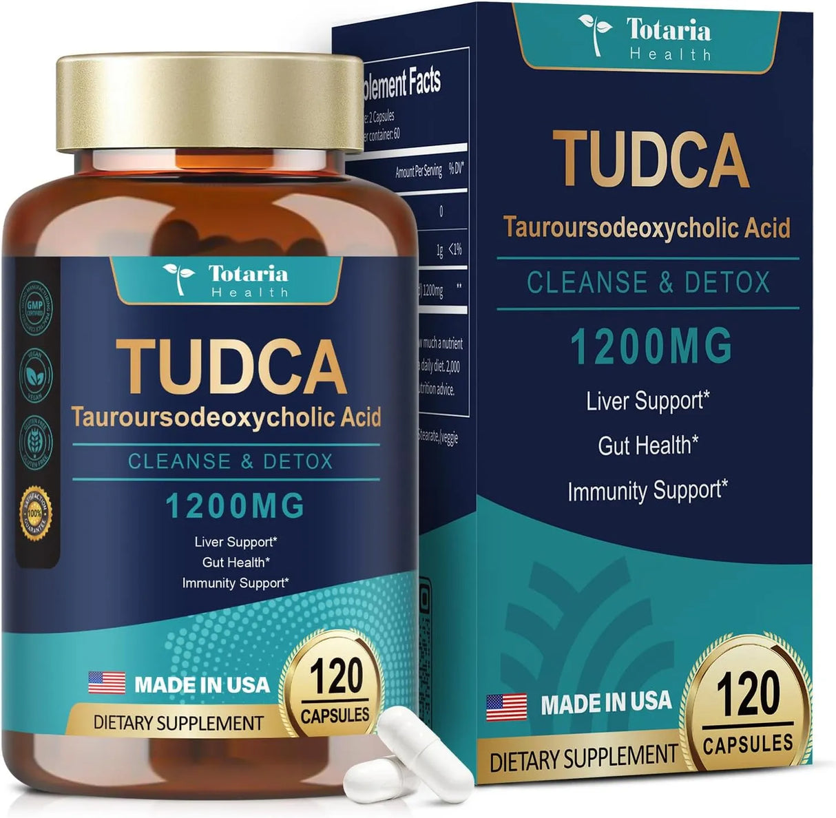 TOTARIA - Totaria TUDCA 1200Mg. 120 Capsulas - The Red Vitamin MX - Suplementos Alimenticios - {{ shop.shopifyCountryName }}