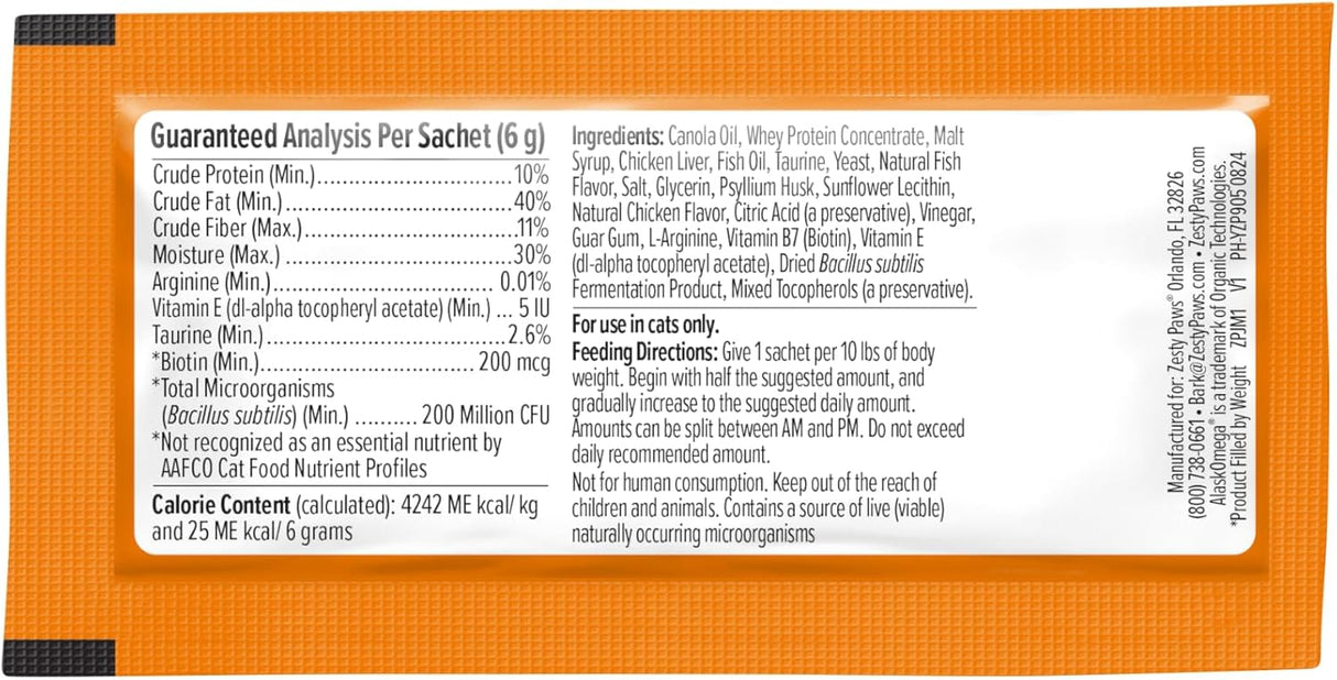 Zesty Paws 8-in-1 Multivitamin Cat Vitamins & Supplements Mousse 14 Paquetes