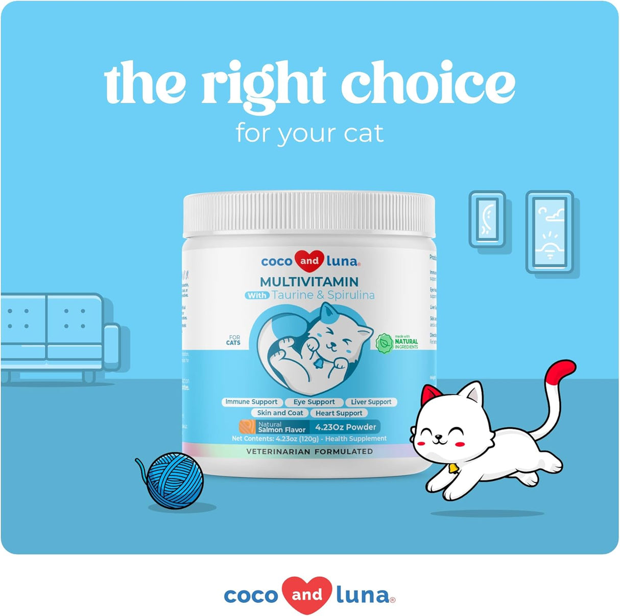 Coco and Luna Multivitamin for Cats Powder  120Gr.