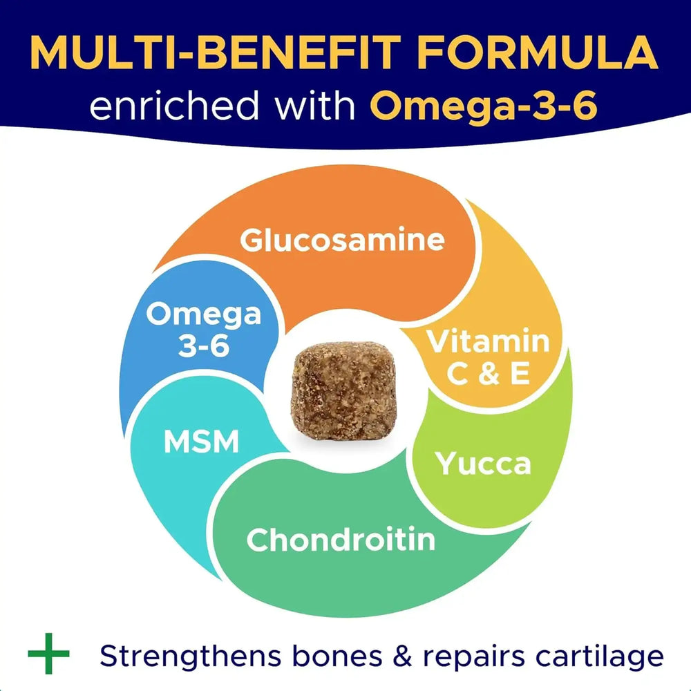 GOODGROWLIES - GOODGROWLIES Glucosamine for Dogs Hip & Joint Supplement 120 Masticables 2 Pack - The Red Vitamin MX - Cuidado De Cadera Y Articulaciones Para Perros - {{ shop.shopifyCountryName }}