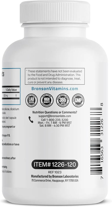BRONSON - Bronson L-Tryptophan 500Mg. 120 Capsulas - The Red Vitamin MX - Suplementos Alimenticios - {{ shop.shopifyCountryName }}