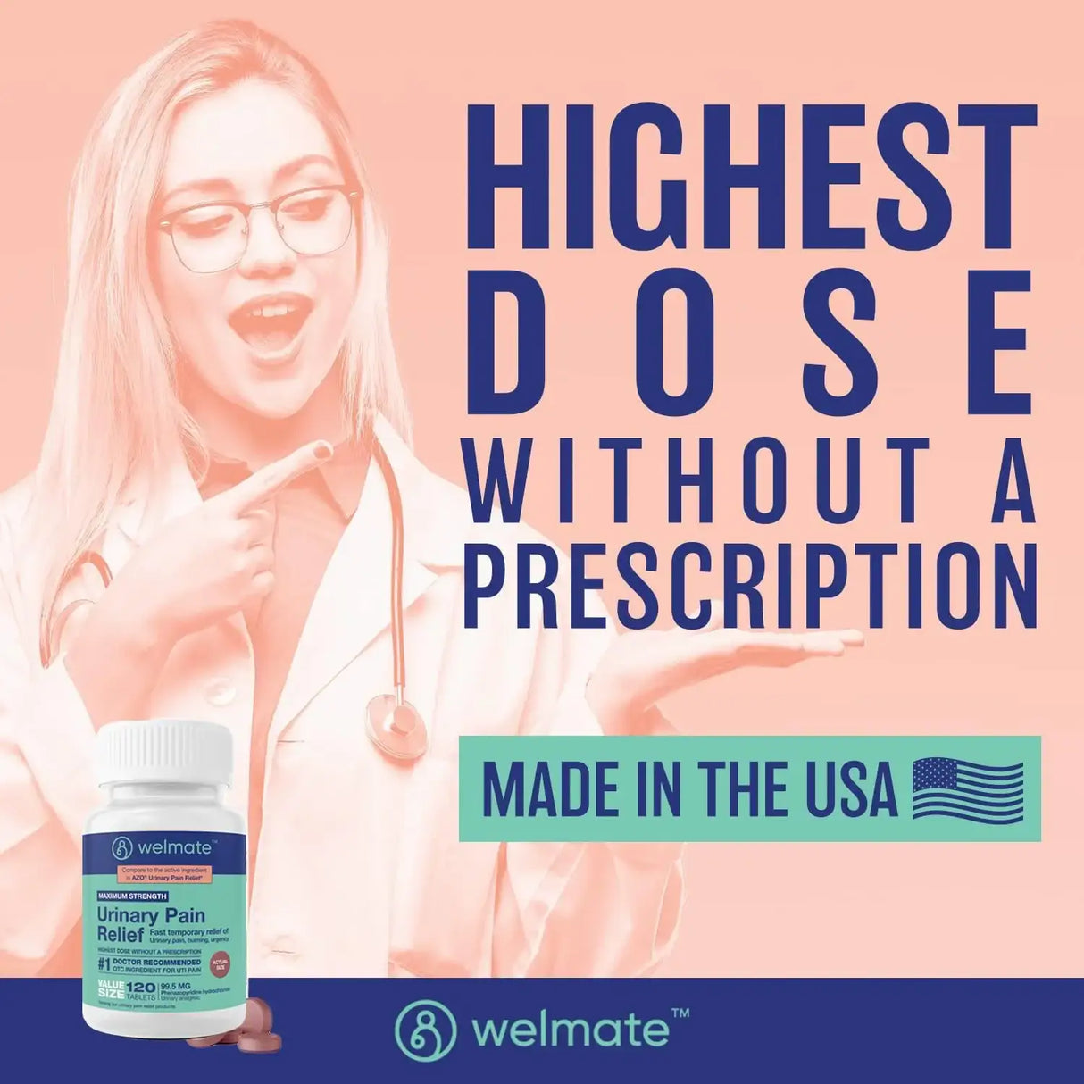 WELMATE - WELMATE Urinary Pain Relief 120 Capsulas - The Red Vitamin MX - Suplementos Alimenticios - {{ shop.shopifyCountryName }}