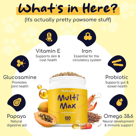 HEALTHY PUP - Healthy Pup Dog Multivitamin 120 Masticables - The Red Vitamin MX - Multivitamínicos Para Perros - {{ shop.shopifyCountryName }}
